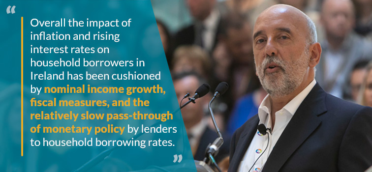 Overall the impact of inflation and rising interest rates on household borrowers in Ireland has been cushioned by nominal income growth